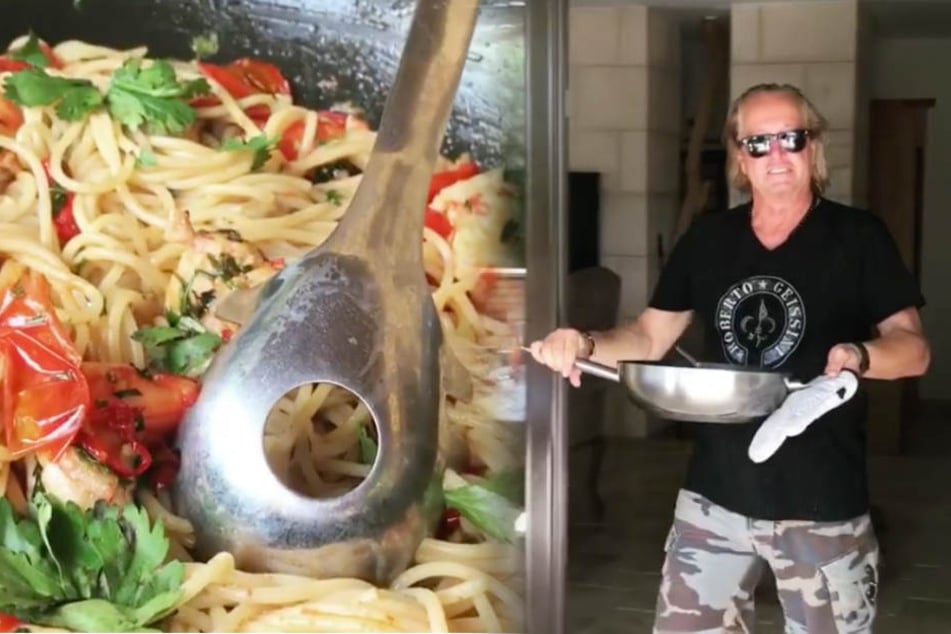 Lecker! Robert Geiss hat eine Pasta mit Tomaten und Meeresfrüchten gezaubert.