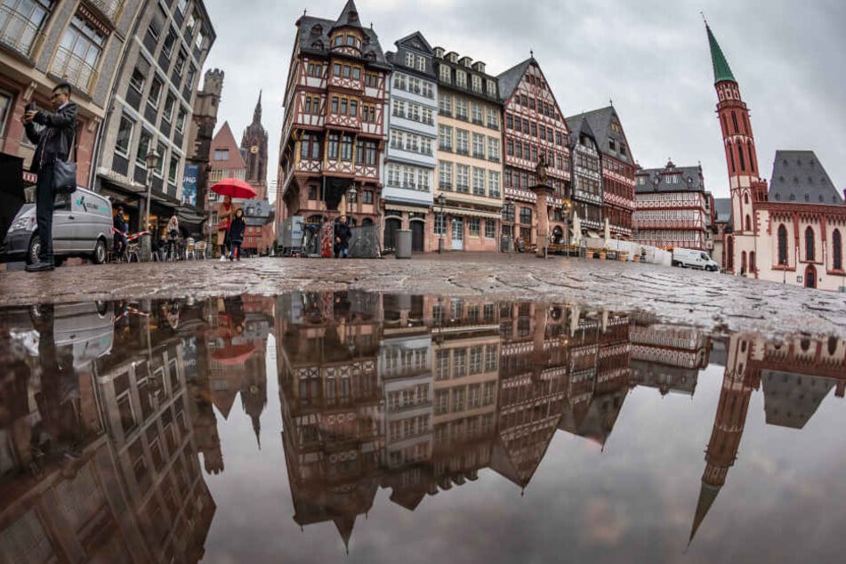 Auch in Frankfurt regnet es an Neujahr.