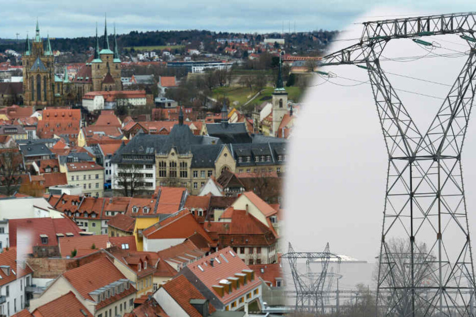 Strom gab es in Erfurts Innenstadt eine Stunde lang nicht mehr.