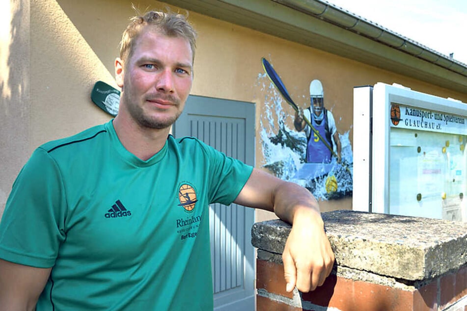 Chris Ziese (28) vom Glauchauer Kanusportverein hofft, dass die Täter nun von den teuren Toren ablassen