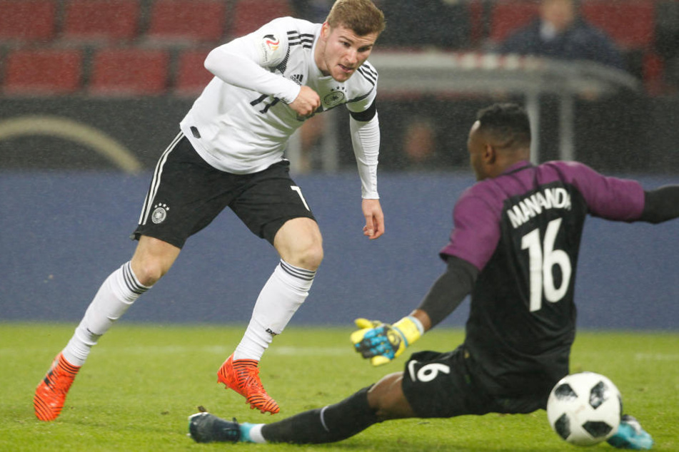 RB Leipzigs Stürmer Timo Werner konnte Marseilles Torhüter Steve Mandanda im Dress der französischen Nationalmannschaft im Länderspiel im November bereits überwinden. Der Keeper fällt am Donnerstag aus
