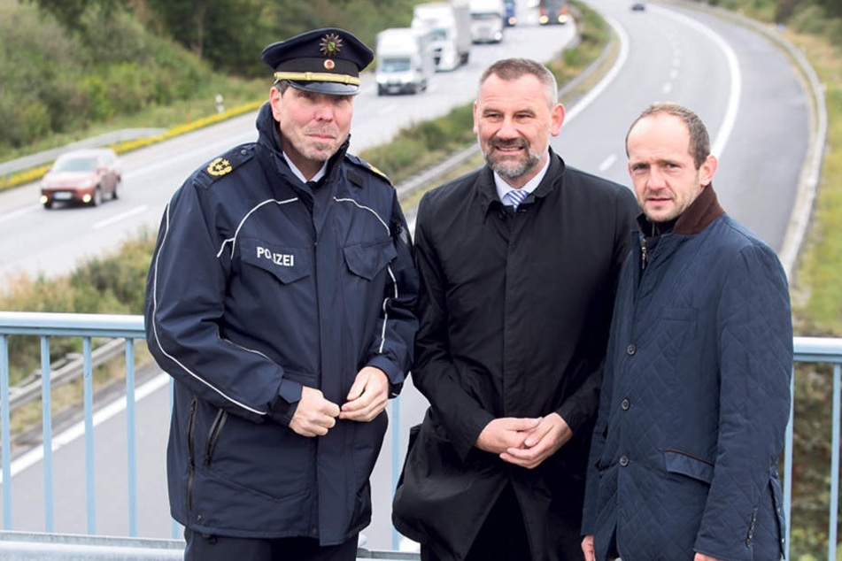 Mehrere Landtagsabgeordnete, darunter Marko Schiemann (M., CDU) und Stephan Meyer (36, CDU) wollen den Ausbau der A4 bis Görlitz.