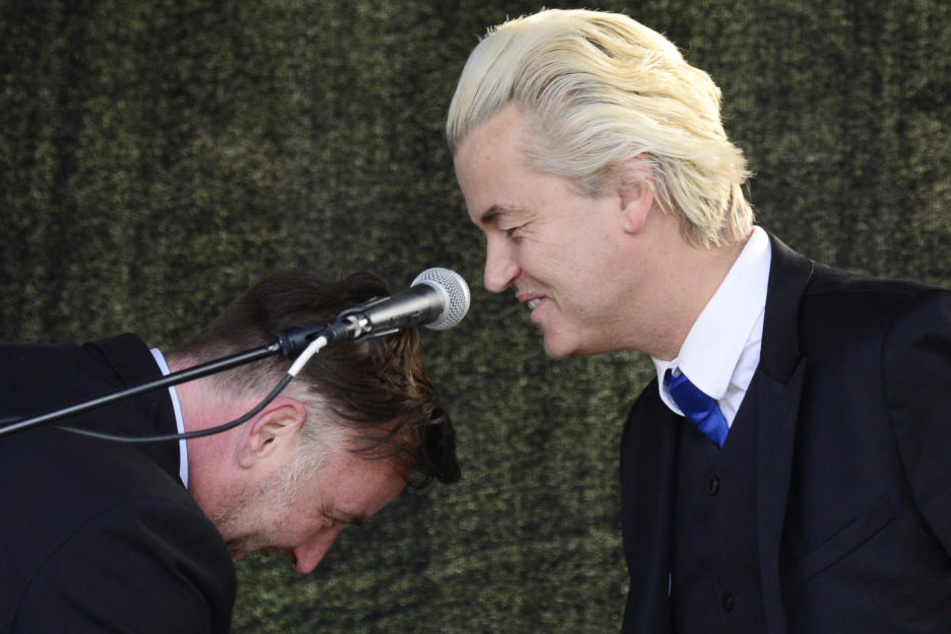 PEGIDA-Chef Lutz Bachmann und sein Stargast Geert Wilders.