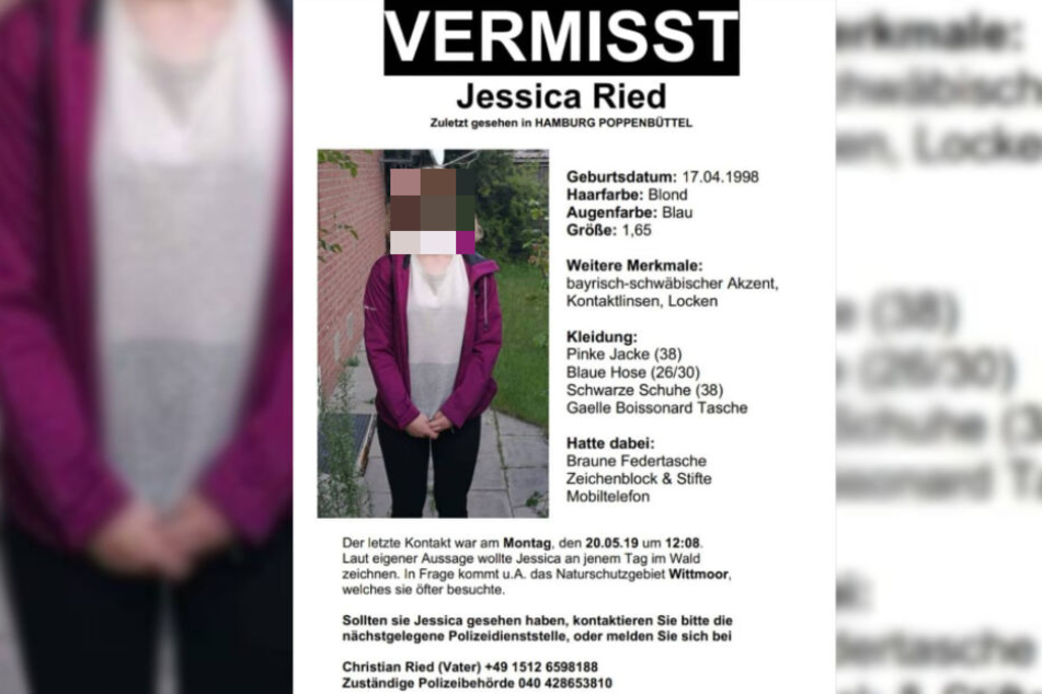 Mit diesem Plakat sucht die Familie nach Jessica.