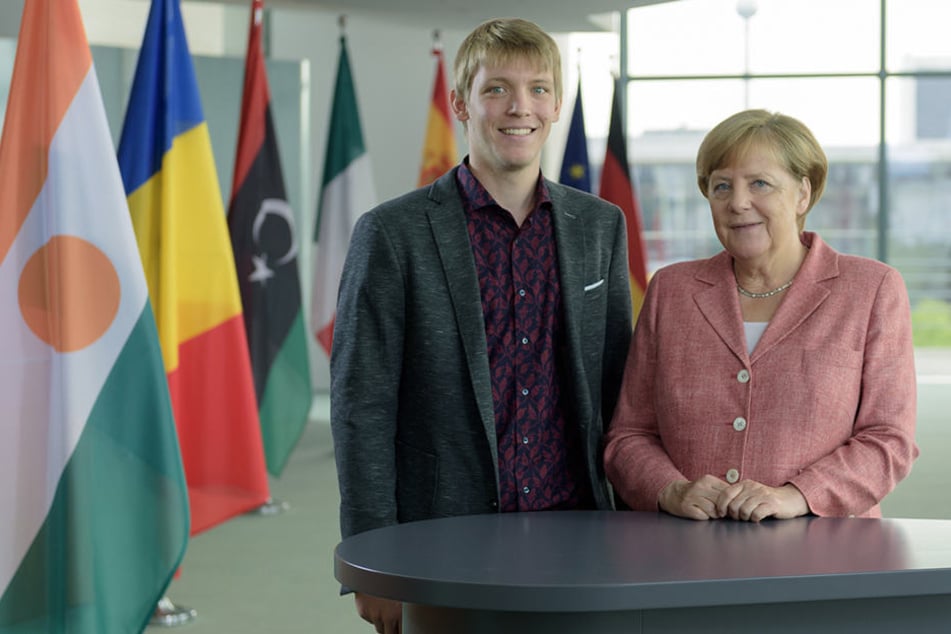 Student Björn Elsen (23) durfte Bundeskanzlerin Angela Merkel interviewen.