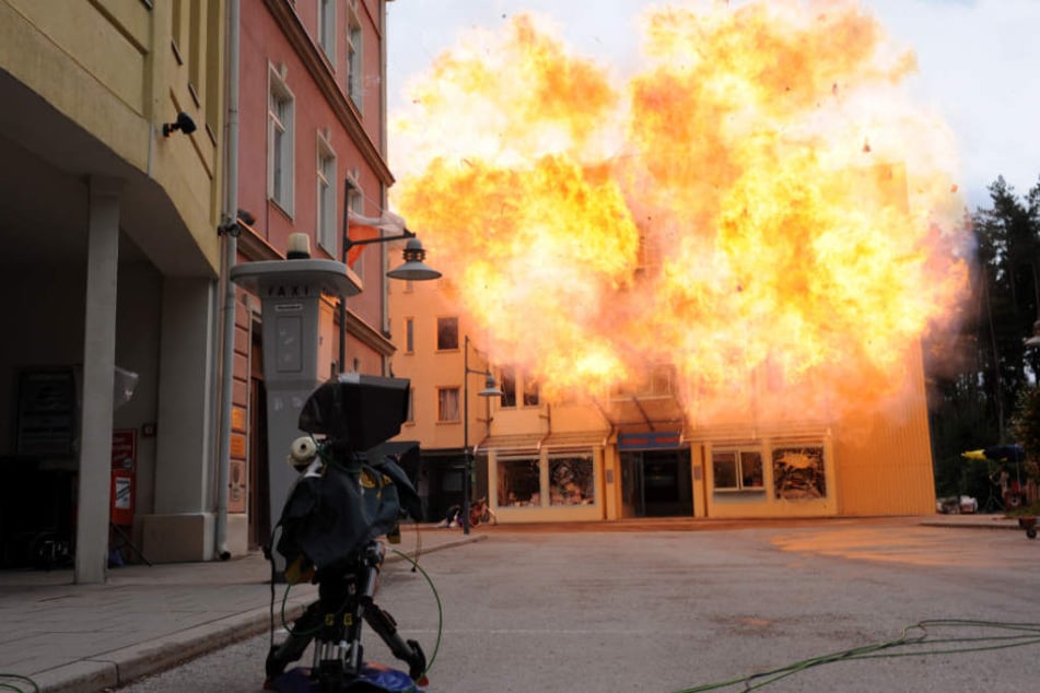 Dreharbeiten in den Bavaria Filmstudios.