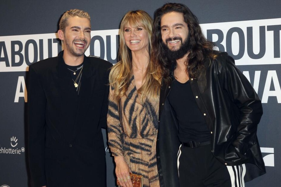 Heidi mit ihrem Verlobten Tom Kaulitz (rechts) und dessen Bruder Bill (links) im Schlepptau.