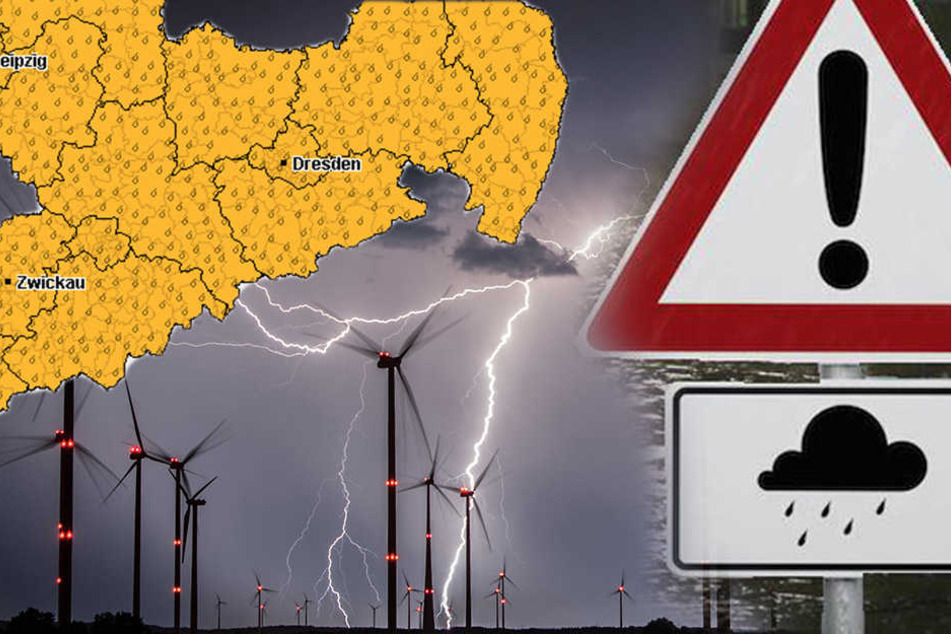 Am Donnerstag wird Sachsen wieder von heftigen Unwettern gebeutelt.