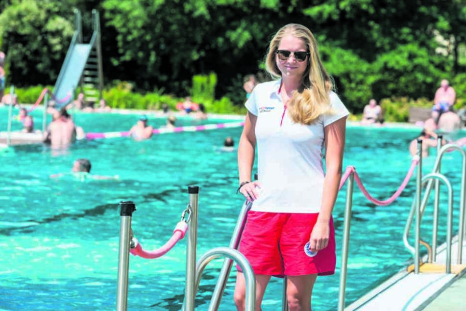 Sorgt für Sicherheit im Bad: Wasserwächterin Jessica Fiedler (19)