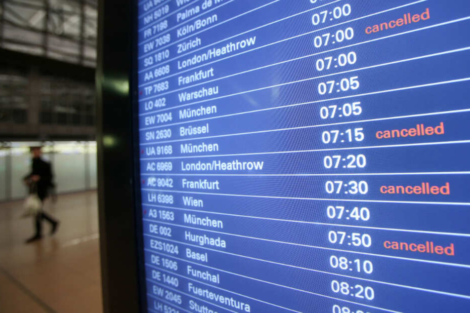 Zahlreiche Lufthansa-Flüge von Hamburg nach Frankfurt und München wurden gecancelled.