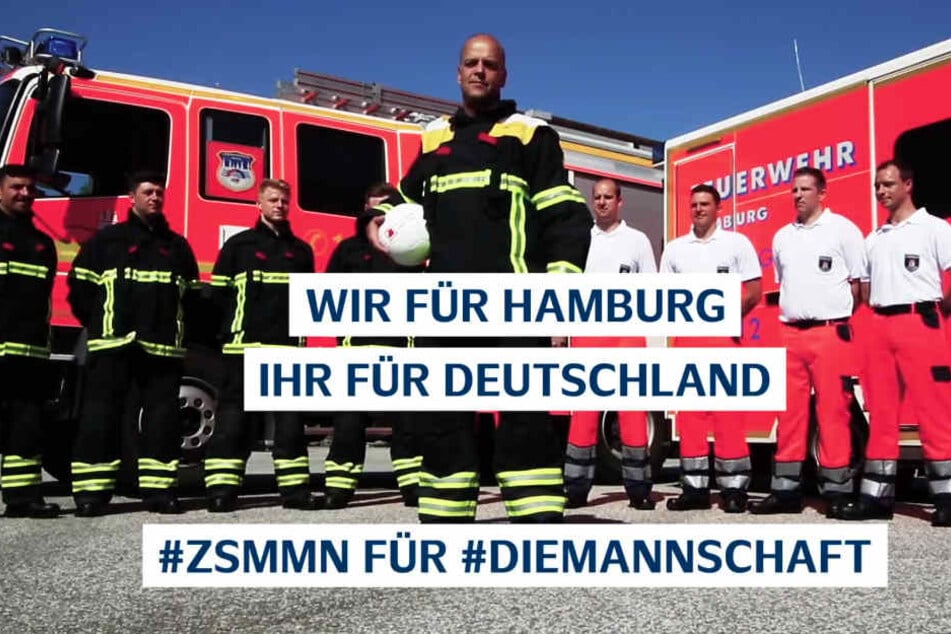 Die Feuerwehr Hamburg steht hinter der Nationalmannschaft