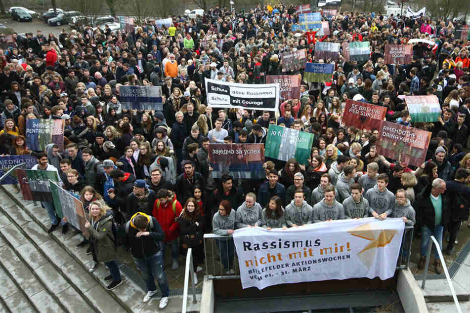 Rund 2000 bis 3000 Schüler nahmen an der Aktion "Gemeinsam zum Erfolg" teil.