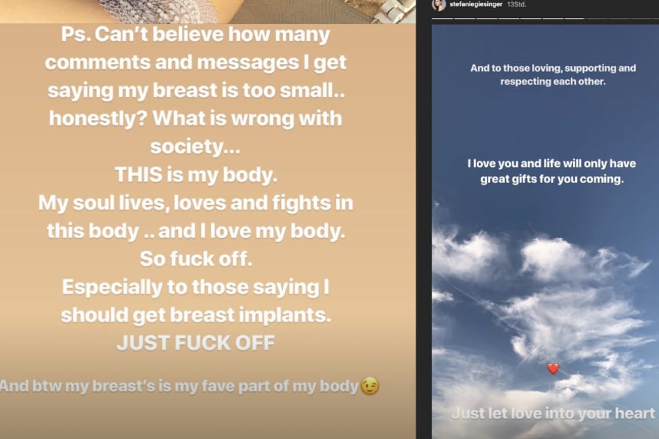Mit diesen Worten richtet sich Stefanie Giesinger (22) an ihre Hater.