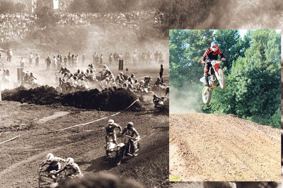 Zu DDR-Zeiten zogen die Motocross-Rennen Zehntausende Zuschauer an.