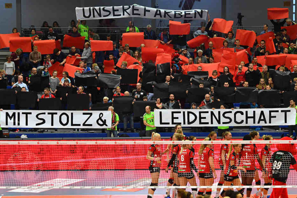 Volle Unterstützung: Die Stimmung bei den DSC-Fans war von Anfang an bestens.