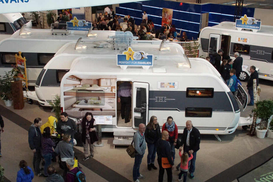 Ein Publikumsmagnet waren all die ausgestellten Caravans.