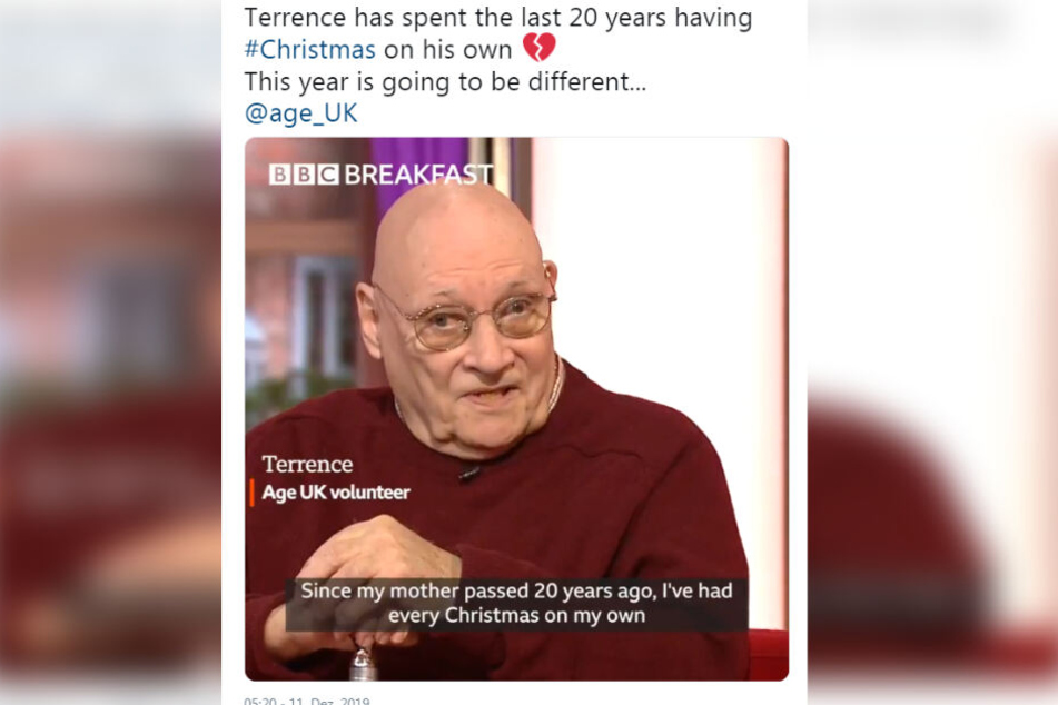 In einer TV-Sendung sprach ein alter Mann davon, dass er die letzten 20 Jahre Weihnachten allein feiern musste.