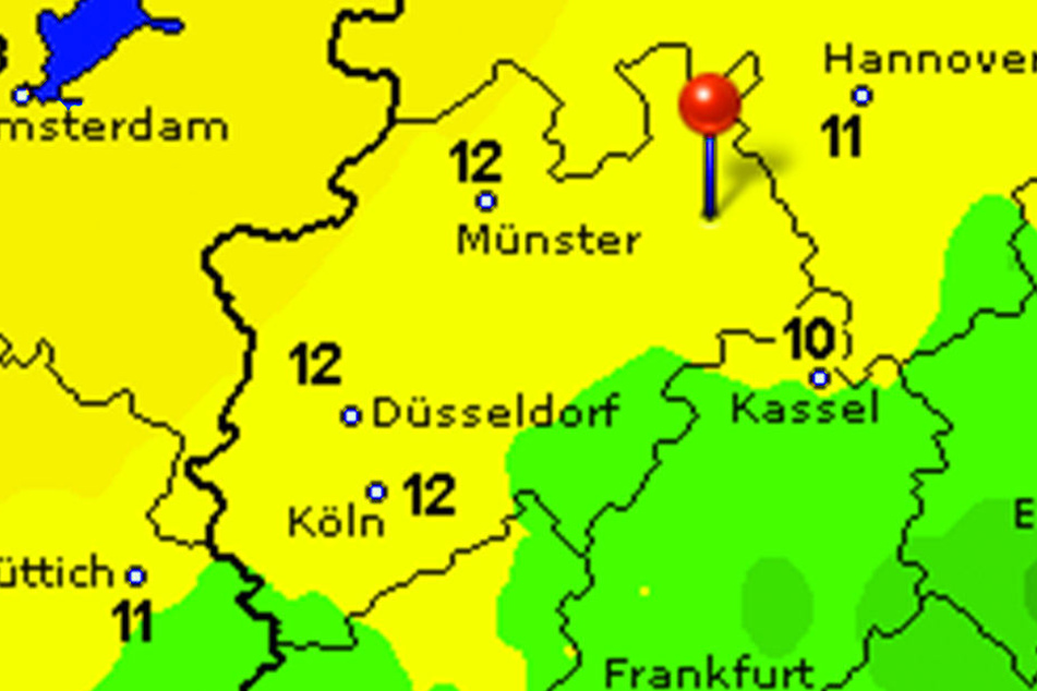Mitte der Woche steigen die Temperaturen auf bis zu elf Grad an.