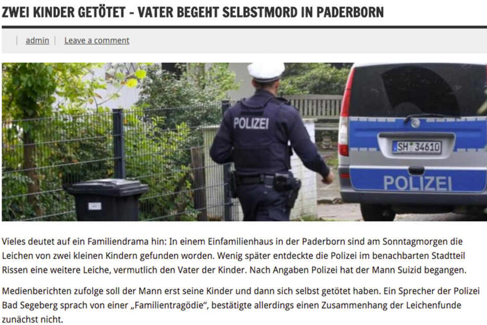 Ob Paderborn oder andere Städte in OWL - überall war die Falschmeldung zu finden.
