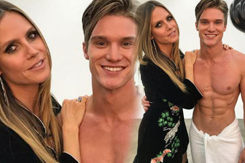 Da hatte er das Handtuch noch um. Später legte Model Matt McGue es ab.