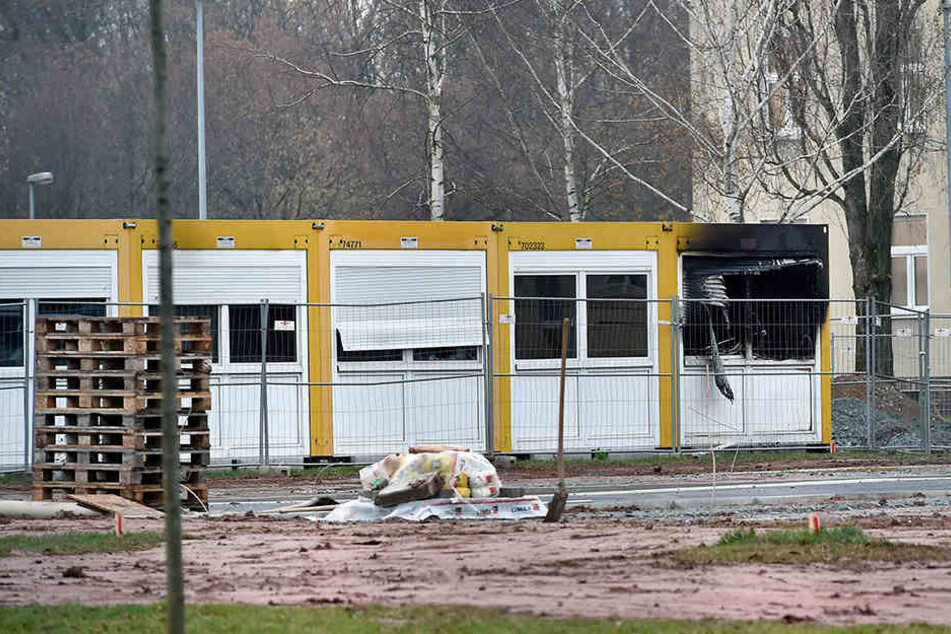 In diesem Wohn-Container brannte es im Dezember 2014