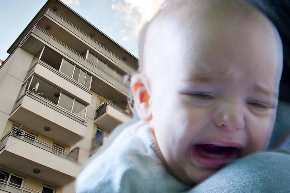 Die alarmierte Feuerwehr hatte vorsichtshalber ein Sprungkissen unter dem Balkon aufgestellt. (Symbolbild)