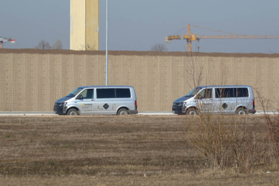 Der Kampfmittelräumdienst vor Ort.