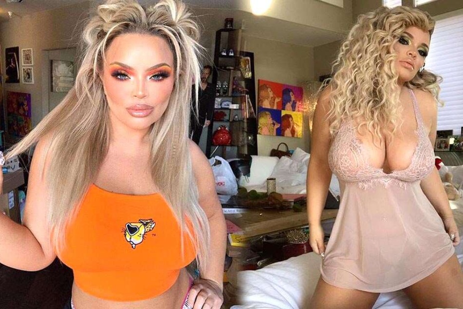Trisha Paytas (31) meistens aufgedonnert und mit einer ordentlichen Oberweite ausgestattet.