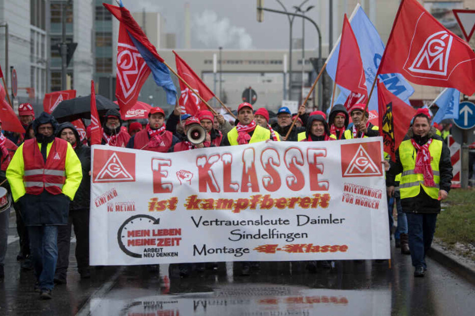 Daimler-Beschäftigte in Sindelfingen am 16. Januar.