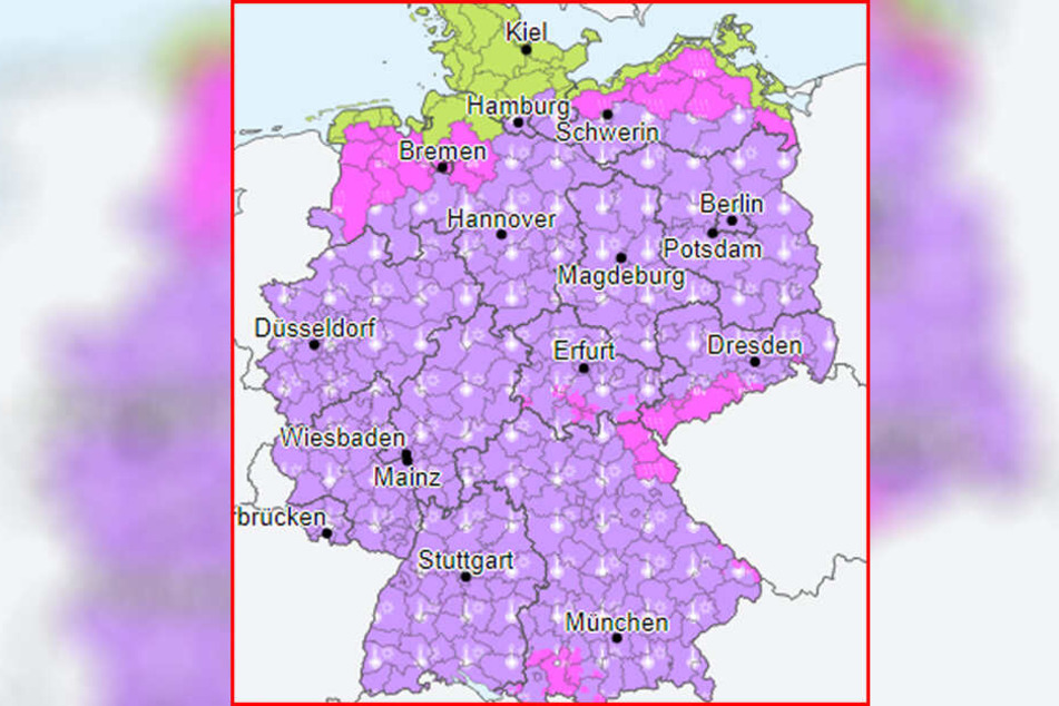 Während in einigen Teilen Deutschlands vor UV-Strahlung gewarnt wird, gibt es für andere Gebiete eine Hitze-Warnung.