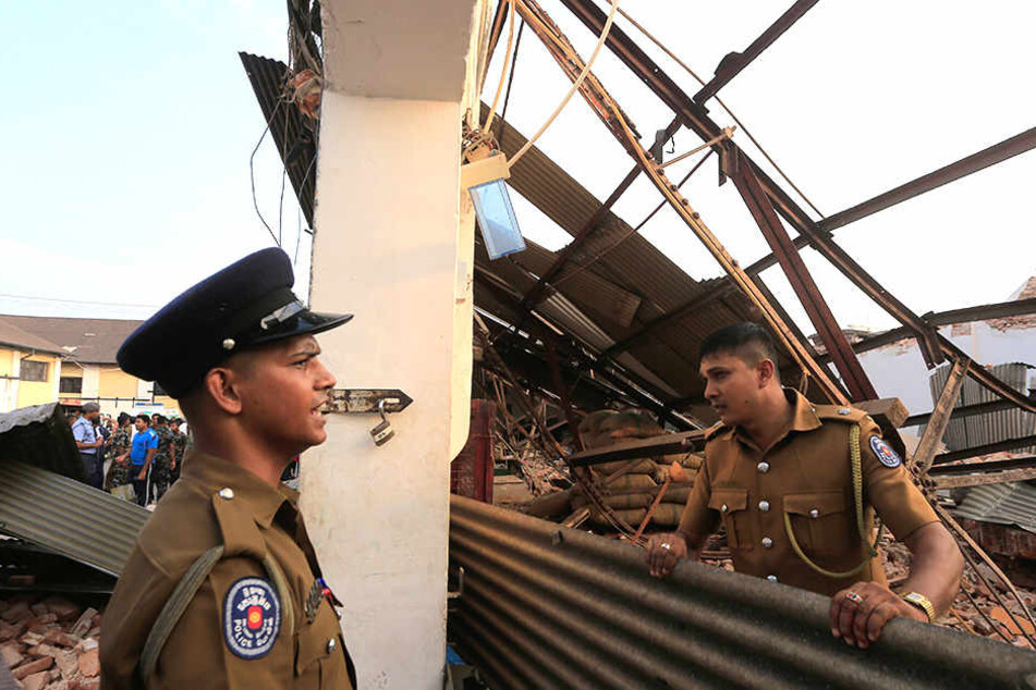 In Sri Lanka ist ein einstöckiges Gebäude eingestürzt.