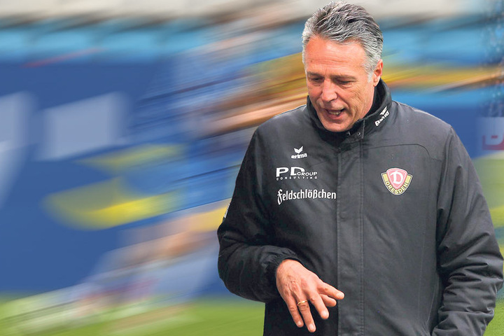 Dynamo-Coach Uwe Neuhaus hatte keine wirkliche Erklärung für die katastrophale Leistung seiner Mannschaft in der zweiten Halbzeit der Bochum-Partie.