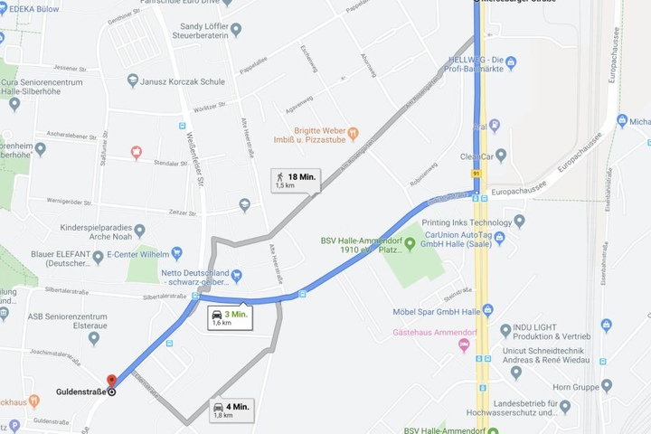 Nach kurzer Zeit endete die Flucht in der Guldenstraße.
