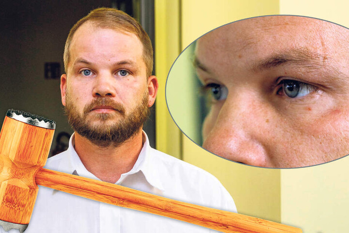 Schmerzhafter Herrentag: Ralph R. (39) bekam den Fleischklopfer zu spüren.