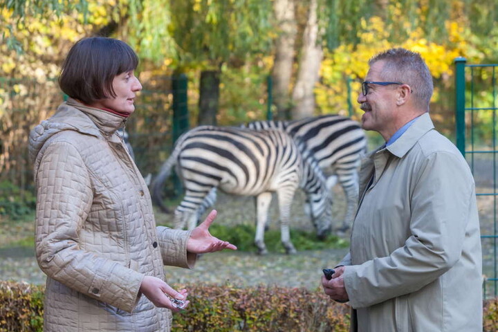 Tierpark-Chefin Anja Dube (45) und Bürgermeister Miko Runkel (54, parteilos) versuchen seit Jahren, den Tierpark aufzupäppeln.