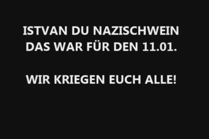 Mit dieser drohenden Botschaft schließt das Video.