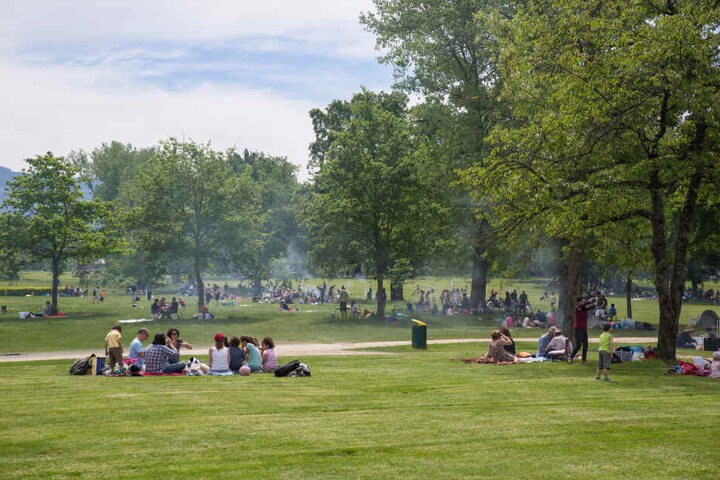 Grillen und Chillen im Park.