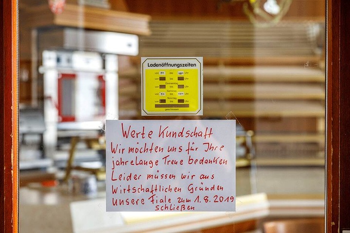 Diesen Hinweis hinterließ die Filiale Lehmann für ihre Kunden.