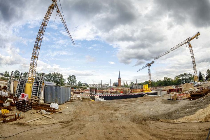 Bis Sommer 2019 soll der neue Schulcampus in Dresden-Pieschen bezugsfertig sein.