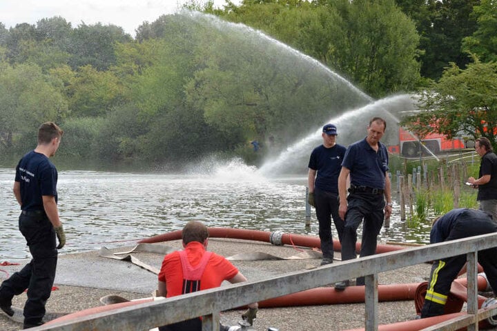 Tausende Liter Wasser flossen im August 2018 pro Minute durch die Schläuche der Feuerwehr.