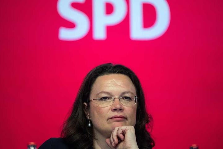Andrea Nahles soll am 22. April zur SPD-Vorsitzende gewählt werden.