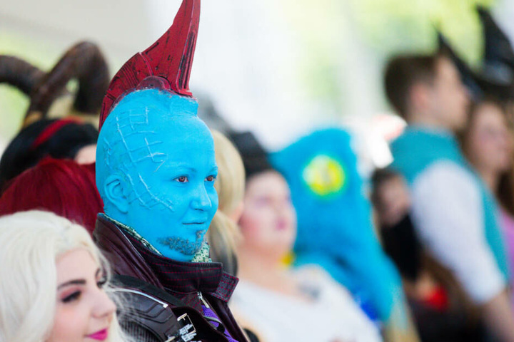 Cos Player posieren auf der "Comic Con Experience".
