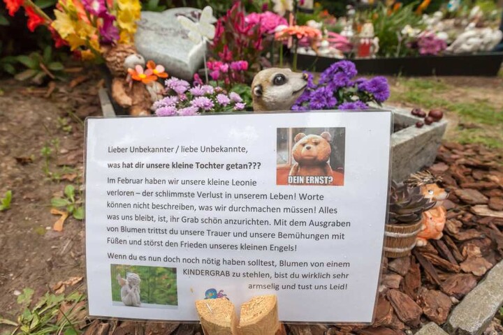 Deutliche Worte an den oder die Diebe.