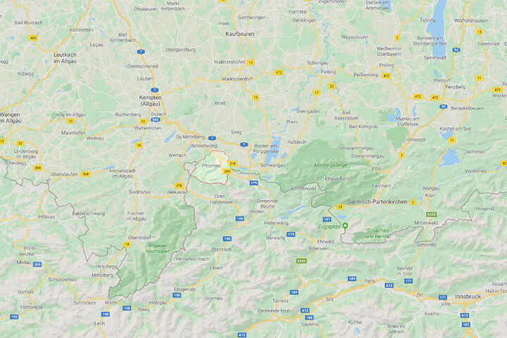 Der Vorfall ereignete sich bei Pfronten im schwäbischen Landkreis Ostallgäu.