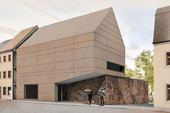 Dieser moderne Neubau soll einmal zum Ausstellungdepot werden.