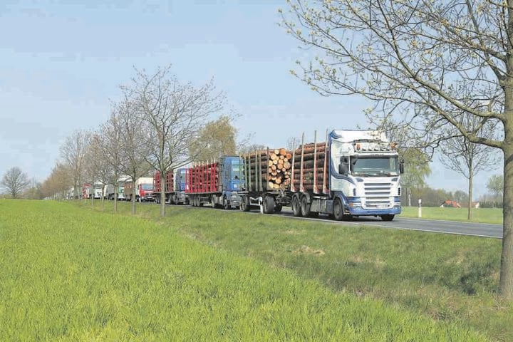 Ist der Tunnel dicht, sehen die Umleitungsstrecken so aus wie hier auf der B 115. bei Kodersdorf.