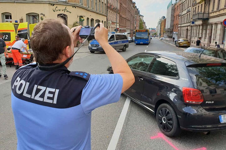 Unfall in der Chemnitzer Fürstenstraße: Die Polizei zählt immer mehr Verletzte im Verkehr.