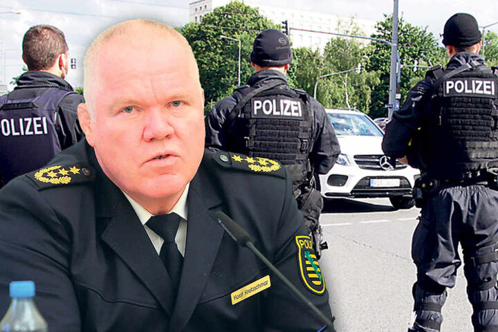 Am Wochenende überwachten Polizisten den Dresdner Hauptbahnhof. Polizeipräsident Horst Kretzschmar (57) will weitere Schlägereien
verhindern.