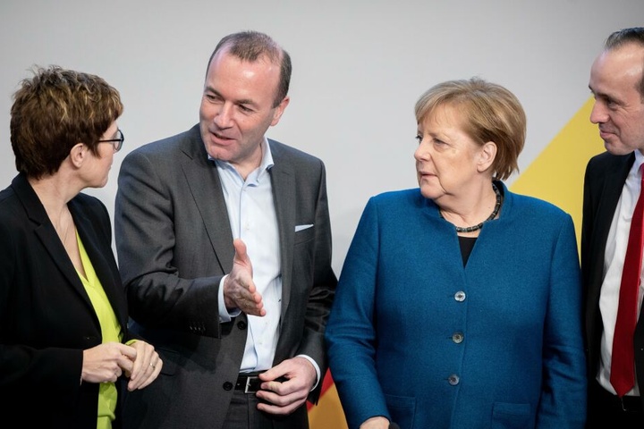 Brandenburgs CDU-Landeschef Ingo Senftleben (2.v.l.) hatte eine Zusammenarbeit mit der Linken nicht ausgeschlossen.