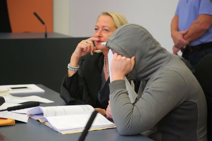 Fabian S. (24) im Landgericht Dresden, das ihn Freitagnachmittag zu sechs Jahren Haft verurteilte.